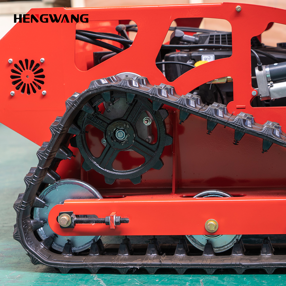 Gasoline remote control lawn mower 45 degree climbing to adjust mowing height