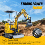 Mini Excavator With Powerful Engine Side swing Making Work Time-saving Available in 3 colors