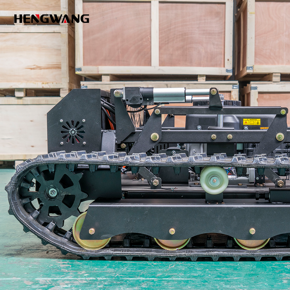 Gasoline remote control lawn mower, 65° climbing, adjustable cutting height