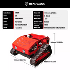 Gasoline remote control lawn mower 45 degree climbing to adjust mowing height