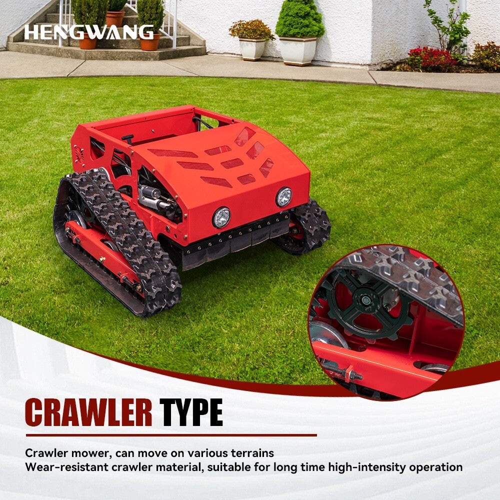 Gasoline remote control lawn mower 45 degree climbing to adjust mowing height
