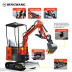 Household 2000 lb Mini Excavator With Powerful And High Digging Force B&S Engine