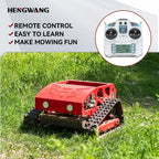 Gasoline remote control lawn mower 45 degree climbing to adjust mowing height