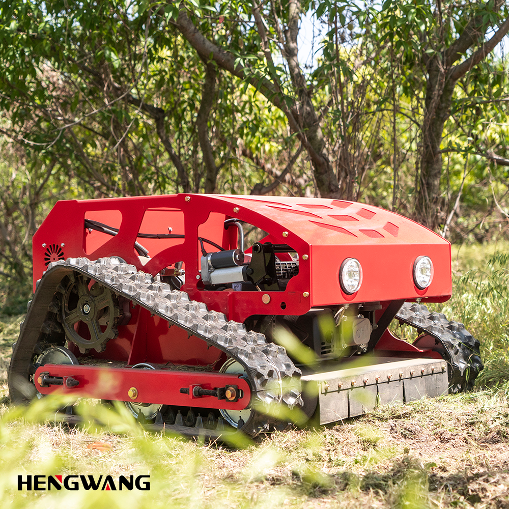 Gasoline remote control lawn mower 45 degree climbing to adjust mowing height