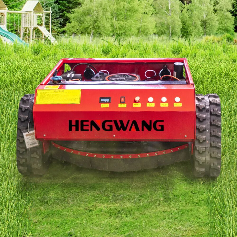 16 HP Remote Control Crawler Mower Adjustable Mowing Height Petrol Lawn Mower