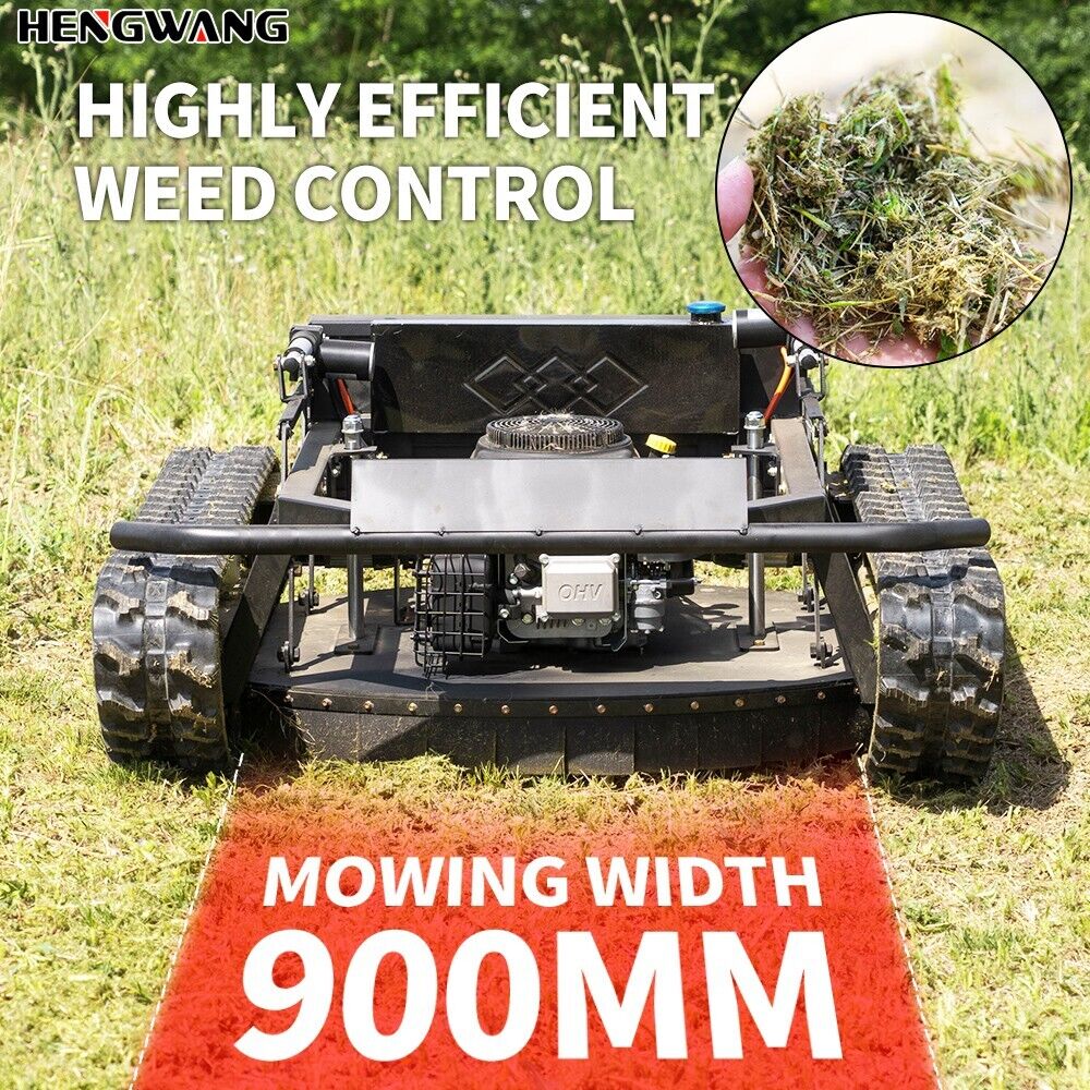 Gasoline remote control lawn mower, 65° climbing, adjustable cutting height